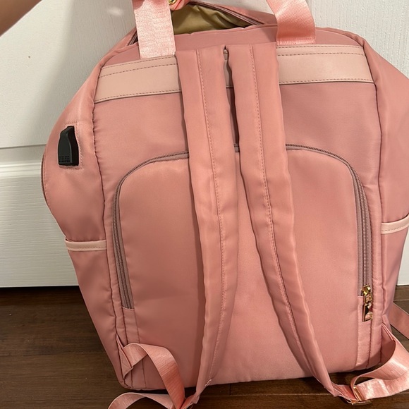 Pink Backpack Durable Water-Resistant Design - Picture 4 of 6